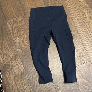 lululemon athletica Navy Cropped High-Rise Leggings